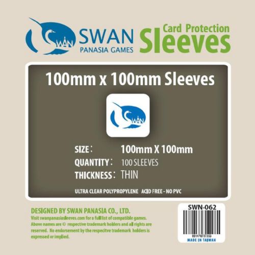 Swan Card Sleeves: 100x100 mm - 100 per pack